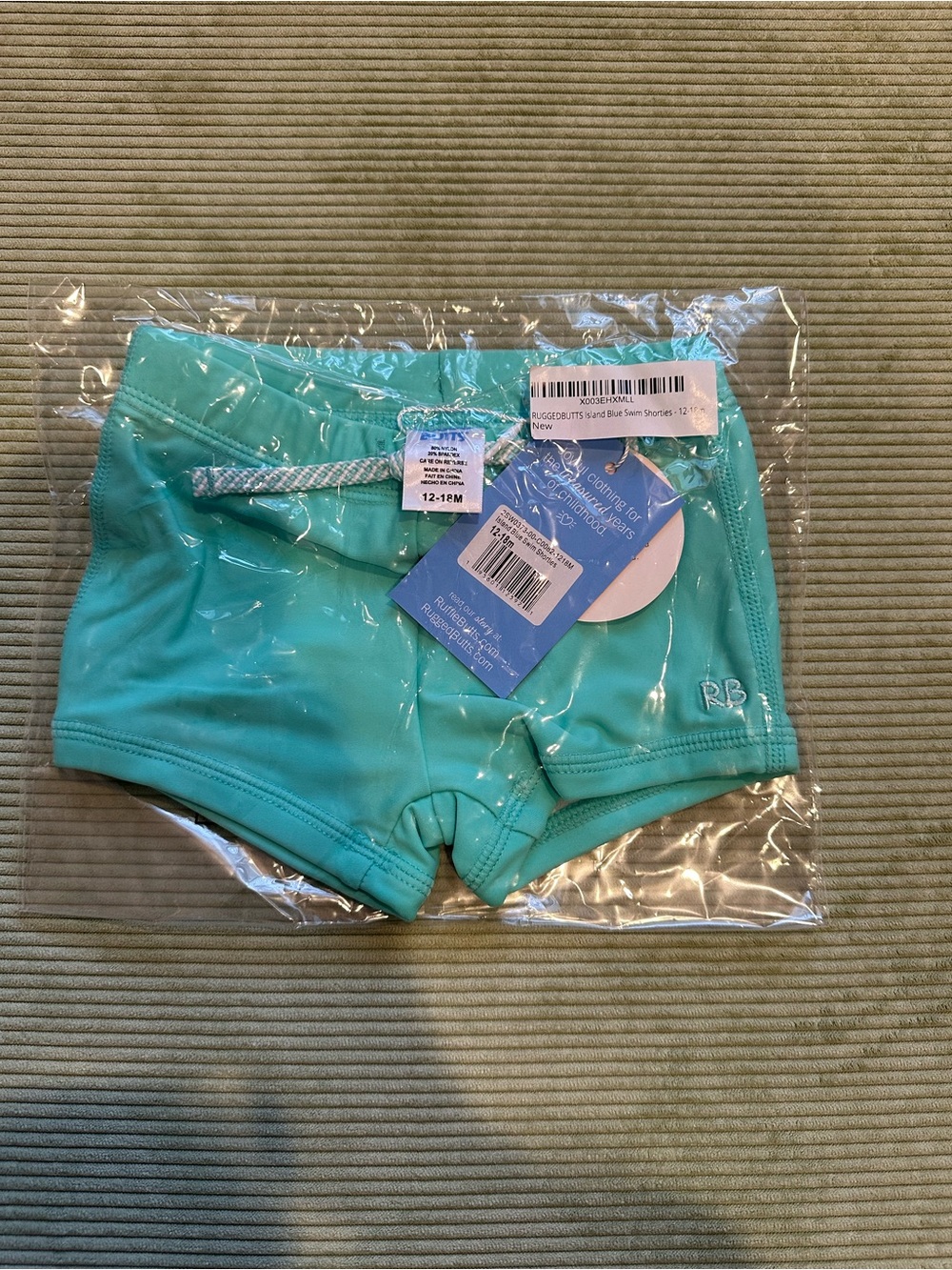 RuggedButts Swim Trunks - Teal Blue